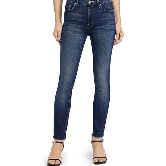 Mother The Looker Ankle Fray Jeans Women's Size 29 Mid Rise Denim Need For Speed - Picture 1 of 10